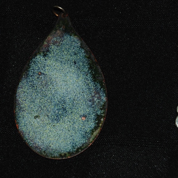 Vintage Multicolored Enamel Pendant - Picture 2 of 4